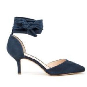 Sole society blue suede kitten heel